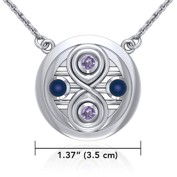 Relationship Necklace with Gemstone TNC157 - Jewelry